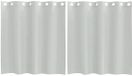vidaXL Gordijnen voile met doorvoertules 2 st 140x140 cm lichtgrijs
