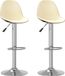 Maison Exclusive - Tabouret de bar, lot de 2, tissu crème