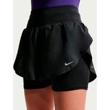 Nike Flow 2in1 Hardloopshorts Dames - zwart, Maat XS