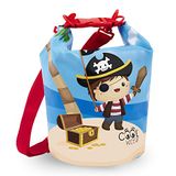 PERLETTI Blauwe kinderrugzak, waterdicht, sporttas voor jongens, piraten, 25 x 18 x 18 cm