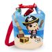 PERLETTI Blauwe kinderrugzak, waterdicht, sporttas voor jongens, piraten, 25 x 18 x 18 cm