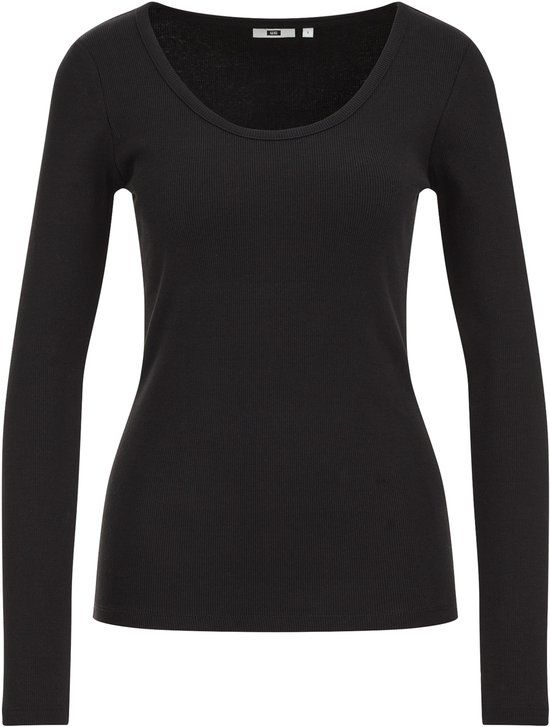 WE Fashion Dames T-shirt Zwart XL