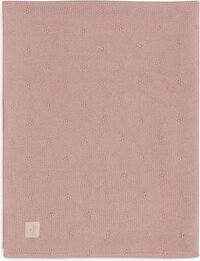 Jollein - Deken Wieg 75x100cm - Cosy Knit Wild Rose/Velvet