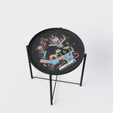 phoenix group AG Minecraft Bijzettafel, metaal, zwart, rond