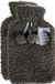DID Warmwaterkruik - 2x - met zachte pluche hoes - donkergrijs - 2L - kruik