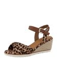 TOM TAILOR Sandaal camel / sand / bruin / zwart