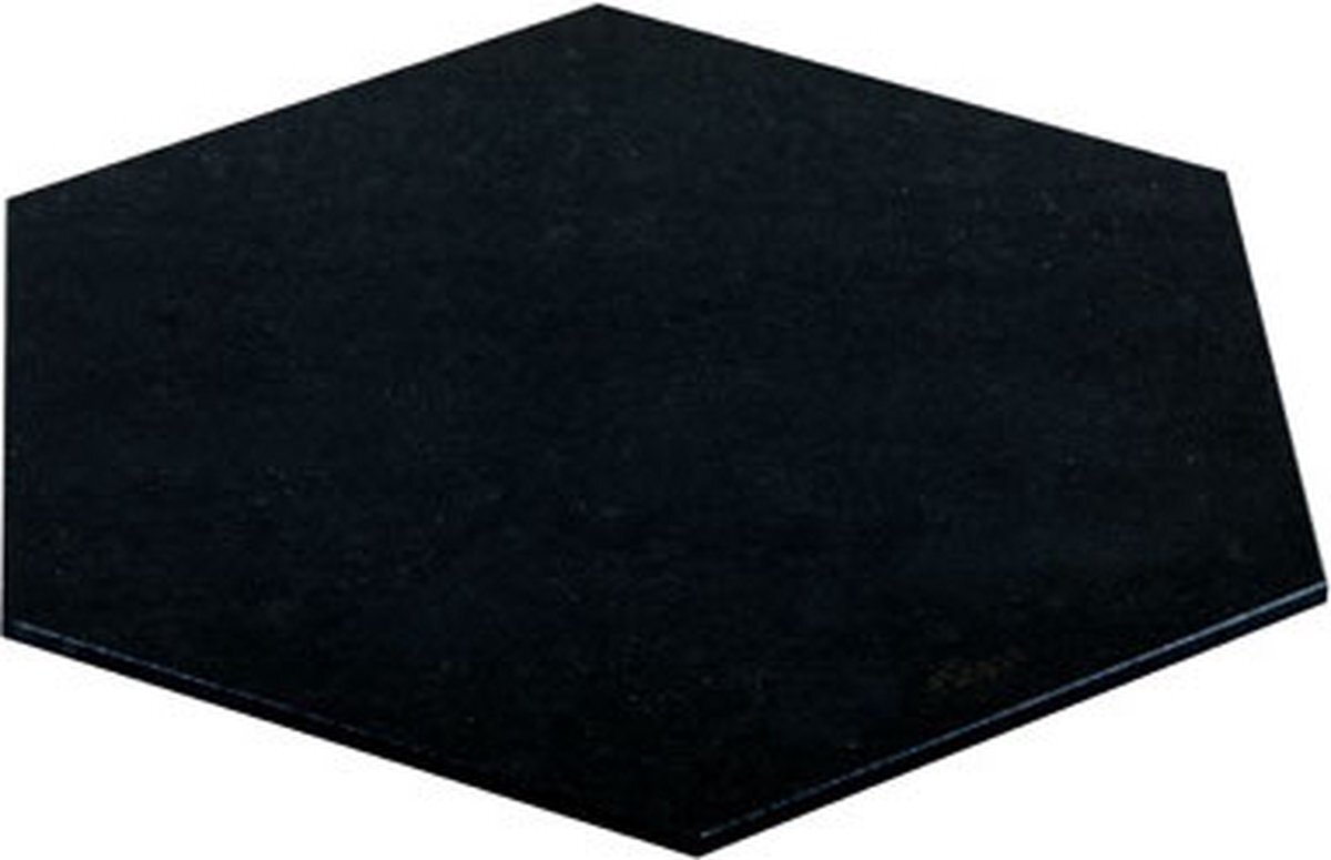 Finest by ATMK - UTRECHT - Duurzame & vaatwasserbestendige snijplank en serveerplank - zeshoek - zwart - 28,5x33cm