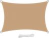 Goodivery Voile d'ombrage, imperméable, rectangulaire, 3 x 5 mètres, couleur sable