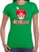 Bellatio Decorations Rendier Kerstbal shirt / Kerst t-shirt Merry Christmas groen voor dames - Kerstkleding / Christmas outfit XL
