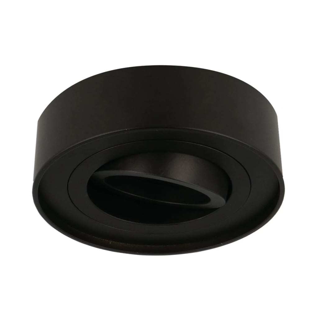 Led-line Inbouwspot Hoog, Rond, Kantelbaar, Mat Zwart