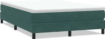 Boxspring Boxspring sans matelas velours vert foncé 160x220 cm