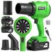 MalTec accu-blazer met 2 accu's (4 Ah, 21V) voor bladeren en sneeuw, tot 240 km/h, Masterblow, 1000 W
