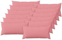 vidaXL - Kussensloop - 12 stuks - HEERLEN - Roze - 40 x 80 cm - Katoensatijn