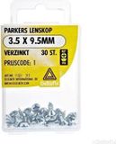 Deltafix Bol Spaanplaatschroeven Lenskop Verzinkt 3.5x9.5mm 30st.