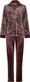 Pastunette Premium - Huispak - Lunar Lines - Fleece - Paars - Rits - Maat 50