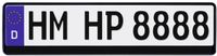 HP Autozubehör Kunststof Kentekenframe Zwart
