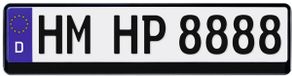 HP Autozubehör Kunststof Kentekenframe Zwart