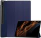 Samsung Housse pour Tablette Convient pour Samsung Galaxy Tab S10 Ultra / S9 Ultra | Étui à rabat avec support | Étui de protection en similicuir | Tri-fold | Bleu