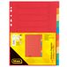 Idena 11133 Kartonnen tabbladen voor DIN A4-documenten, 22,5 x 30 cm, 10 full-colour tabbladen in 10 kleuren, 150 g/m², organizer met Euro-perforatie en organisatieprint