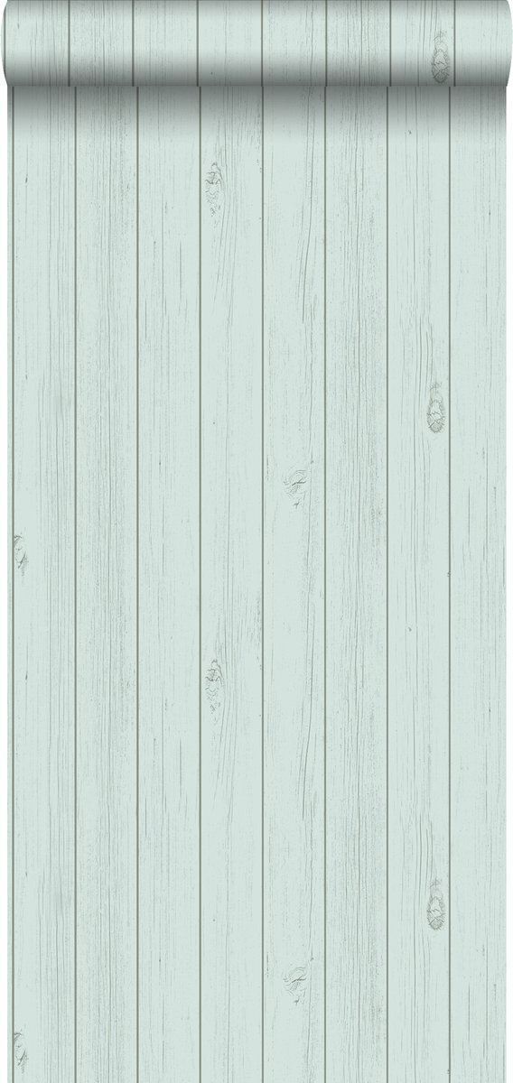 Esta Home behang smalle sloophout planken vergrijsd mintgroen - 128851 - 53 cm x 10,05 m