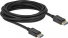 Delock 80261 DisplayPort-kabel DisplayPort Aansluitkabel DisplayPort-stekker 1 m Zwart 10K UHD, Vergulde steekcontacten