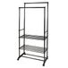 Galileo Casa Multistand kleerhanger met 2 stangen, 4 wielen, 3 legplanken, in hoogte verstelbaar, tot 160 cm, bestelling, medium