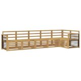 vidaXL - Buiten - bank - set - 6 - st - Wit - Massief - Acacia - Hout