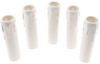 Sans marque Douille pour douille de bougie blanc 8 cm