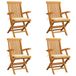 VidaXL 3062489 Tuinstoel Terras Gecapitonneerde zitting Teak Crème
