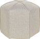 Beliani Poef Rond Beige Linnen Design - 45 cm