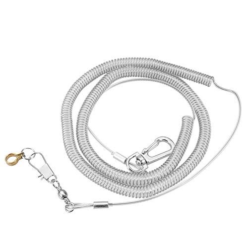 Oumefar 6 m Vogel Vliegende Touw Anti-bite Pet Leash Kits Rvs Vogel Voet Ketting met Ring voor Vogel Papegaai Vliegende Training(6.5MM+6M)