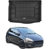 Fiat Tapis De Coffre 3d Tpe Premium Compatible Avec Grande Punto 2006-2009 5 Portes - Bac De Protection De Coffre Intérieur Antidérapant Revêtement De Coffre Bords Hauts Pour Voiture Noir