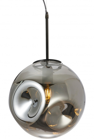 Leitmotiv hanglamp Blown 30 cm glas zilver