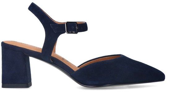 No Stress Dames Donkerblauwe suède slingbacks Maat 38