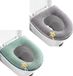 Wan GmbH housses de siège de toilette - coussinets de lunette WC - assise confortable - matière douce et épaisse - 2 pièces - gris vert