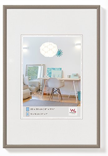 Walther Design KV426S New Lifestyle Kunststoff Bilderrahmen, 42x59,4 cm DIN A2, stahl