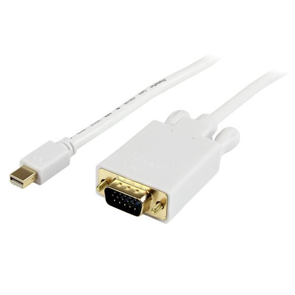 StarTech.com MDP2VGAMM3W 91 cm Mini DisplayPort-naar-VGA-adapterconverterkabel, 1920 x 1200, Wit