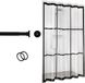 Sealskin Seallux - Douchegordijnstang 80-130 cm met douchegordijn 180x200 cm inclusief 12 ringen - Zwart / Transparant