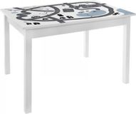 Merkloos Atmosphera Kindertafel met print autoprint - Wit Hout - L 77 x D 55 x H 48 cm