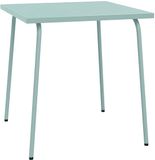 Vente-unique Vierkante tuintafel L.70 cm van metaal - Amandelgroen