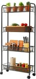 Relaxdays Rolwagen - Zwart - 44x97,5x17 cm