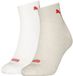 PUMA Chaussettes courtes pour femme avec logo - 2 paires – Coral – 35-38