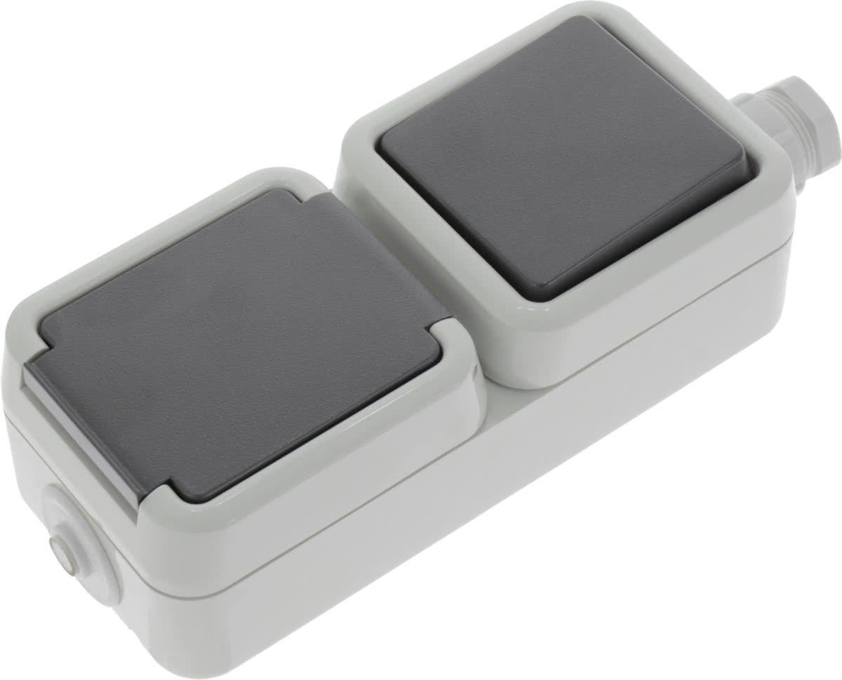 PEHA Spatwaterdicht Combinatie Opbouw Wissel Vertic Randaard Wartel M20 - 8711332226960