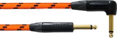 Cordial Cables 6m Gitaarkabel Oranje Gebogen, UV-reactief