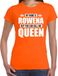 Bellatio Decorations Naam cadeau My name is Rowena - but you can call me Queen t-shirt oranje dames - Cadeau shirt o.a verjaardag/ Koningsdag XL