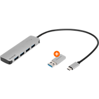 BlueBuilt 4-Poorts USB-C / USB-A 3.0 Hub