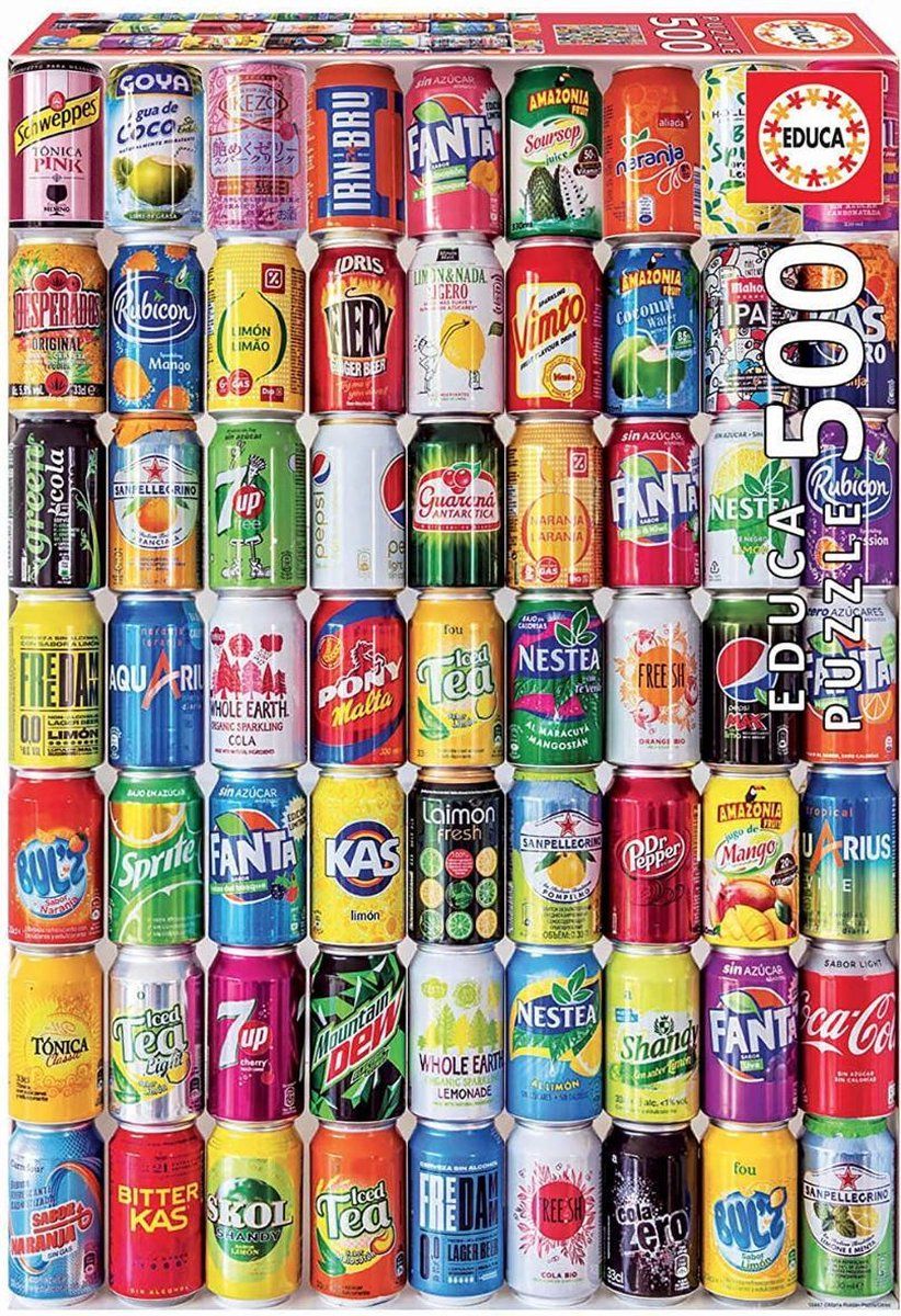 Educa Legpuzzel - Blikjes frisdrank - 500 stukjes - Puzzel