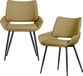 WOOOD Parade Eetkamerstoelen - Melange Stof - Mosterd - Set van 2