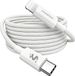 imoshion Braided USB-C naar Lightning kabel 30W - 1 meter - Wit