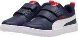 Puma Courtflex V3 V Baskets Junior bleu foncé - blanc - rouge